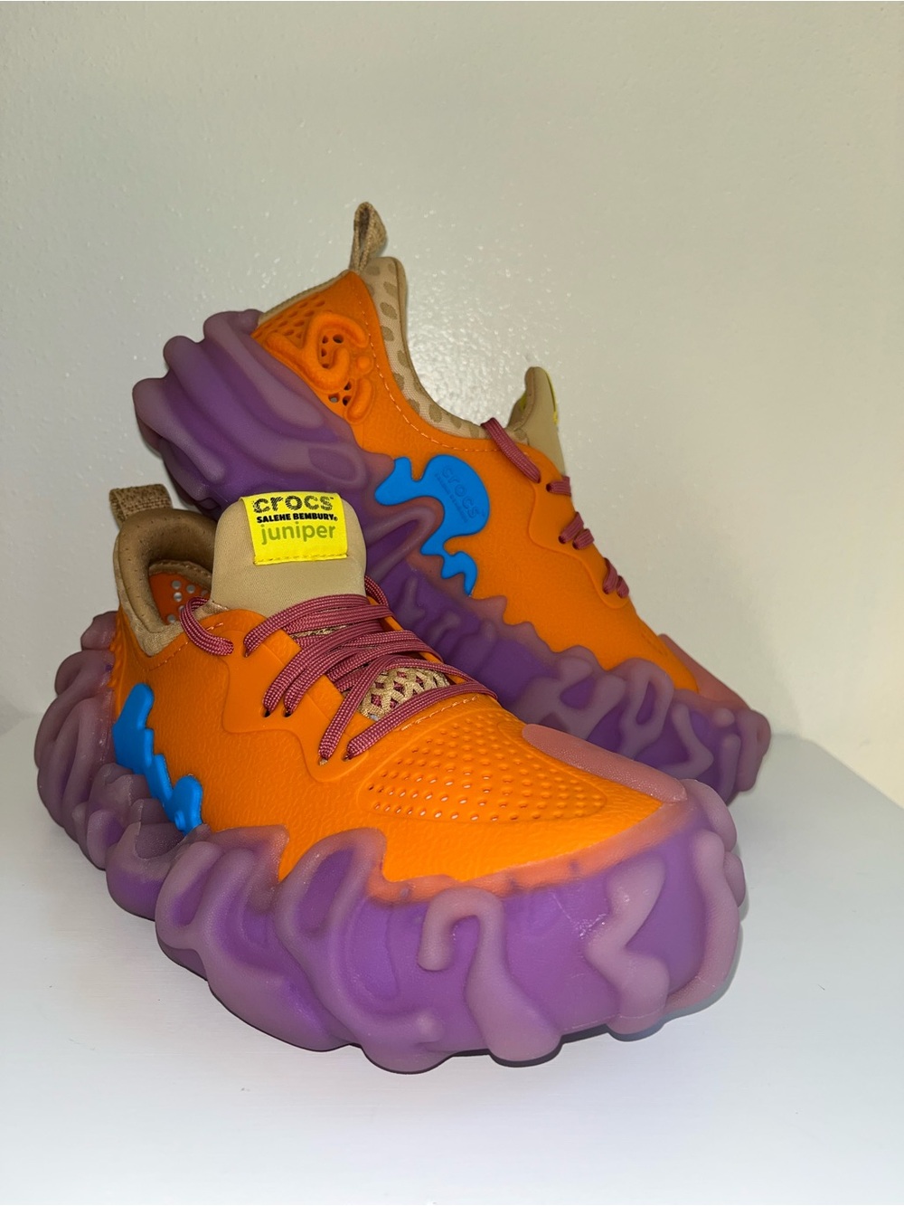 Crocs Pollen Juniper Apricot Sneakers The Salehe Bembury Women’s NWOB ORGE SZ 7